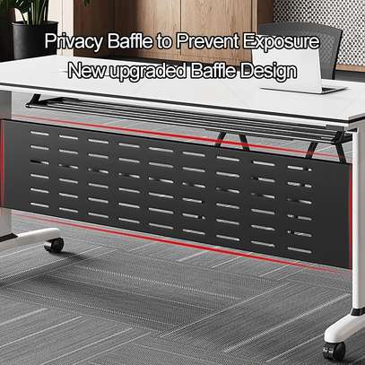 Office Table; Fliptop White Office Training Foldable Table image 1
