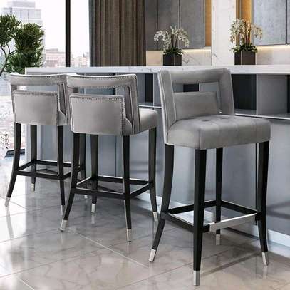 Grey kitchen island stools image 1