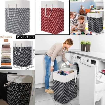 75L LAUNDRY BASKET WITH HANDLES image 1