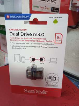 SanDisk 16GB Ultra Dual m3.0 USB 3.0 OTG Flash Disk Drive image 1