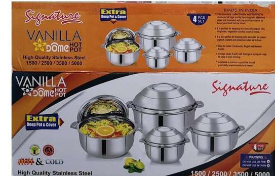 Vanilla Stainless Steel 4 Pieces Hot Pot. image 1