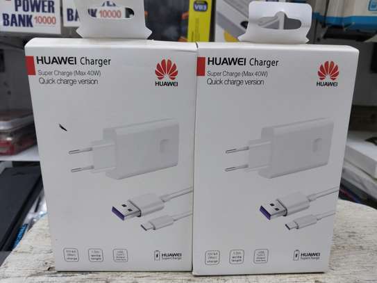 Huawei 40W Super Charge charger + type C cable image 1
