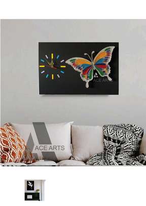 Butterfly wall clock image 1