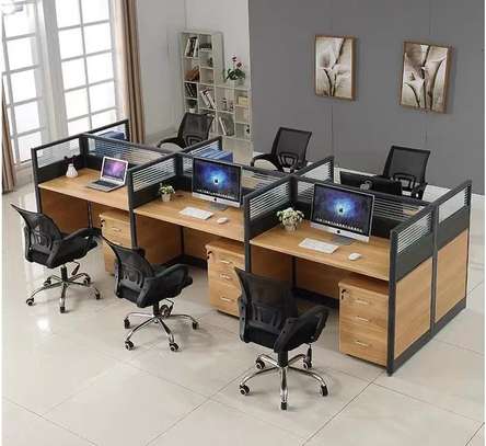 Executive Modern MDF 6-Way Work Station image 10