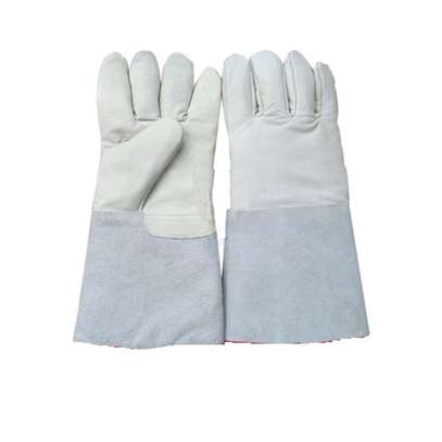 Grey Chrome Leather Gloves image 7