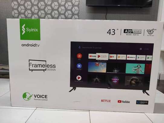 43 Synix Android Frameless Television +Free wall mount image 1