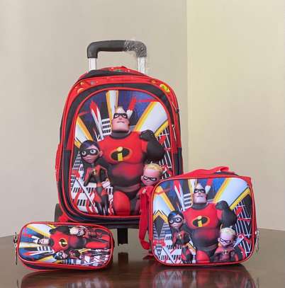Cartoon Themed Kids Trolley Bag Set image 7