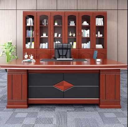 Executive Desk: Mahogany Finish Desk, 1.8m Executive Style image 2