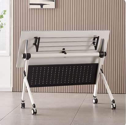 Folding Wooden Training Tables & Chairs with Wheels image 4