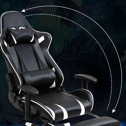 Office Chair: Back Angle Leather Game Chair Ergonomic Design image 2