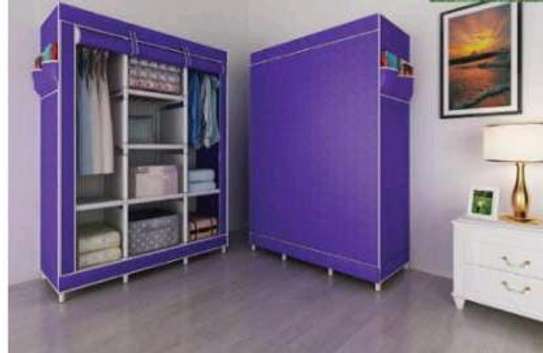 Quality portable wooden and metallic stands wardrobe image 7