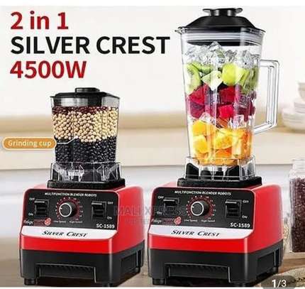 2 in 1 commercial blender 4500w silver crest with 2 jug image 1
