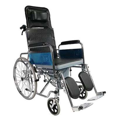 Reclining Wheelchair with Commode image 1