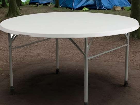 Round White Wedding Event Dining Table image 5