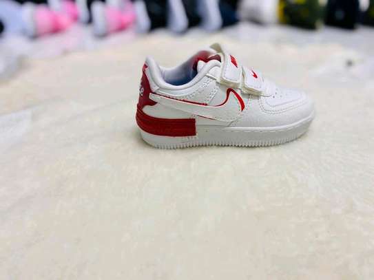 Red and white nike airforce sneakers image 1