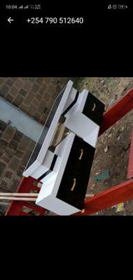 Black and white tv stand on sell image 1