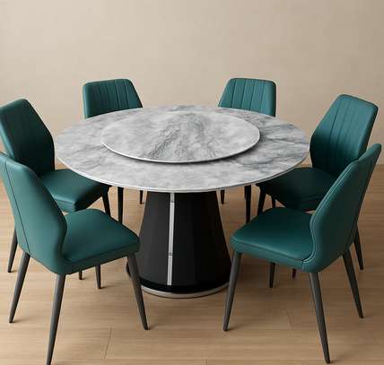 Dining Set; Marble Family Dining Table Set image 4