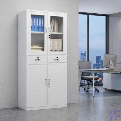 2 Door Steel Office Cabinet with 2 Drawers image 2