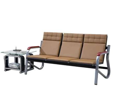 Office Sofa: 5-Person Brown Office Sofa image 2