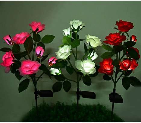 7 Heads Solar LED Rose Flower Outdoor Lights image 5