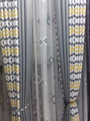 YELLOW GREY CUTE CURTAINS image 4