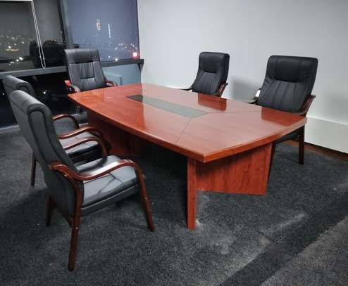 Boardroom Table; 3M Mahogany Conference Table image 3