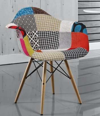 Dining Chair; Fabric Patchwork Dining Chair image 8