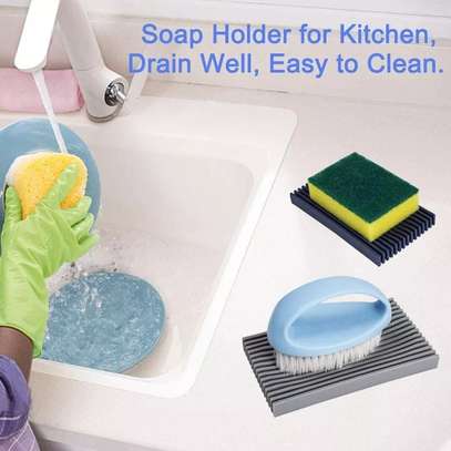 Silicone soap tray Drain dish image 3