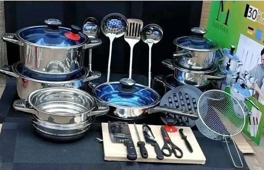 30Pcs Premium Quality stainless steel cookware image 1