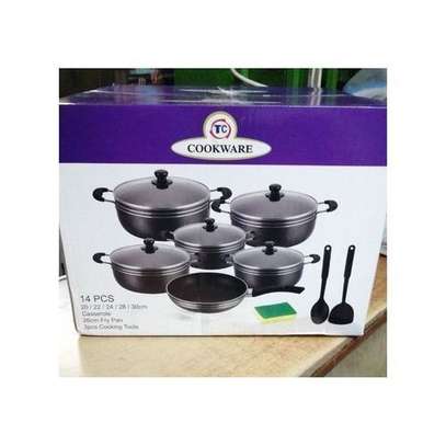 14pcs Non Stick Cookware Set / Sufurias With A Pan image 5