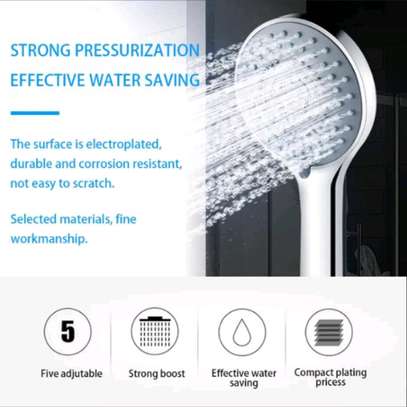 5-setting Adjustable hand-held water saving SPA shower head image 3