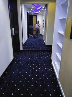 Blue wall to wall carpet image 1