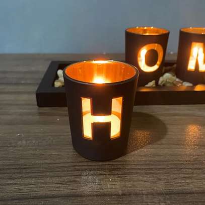 Rustic Decor Candle Holders Set image 1