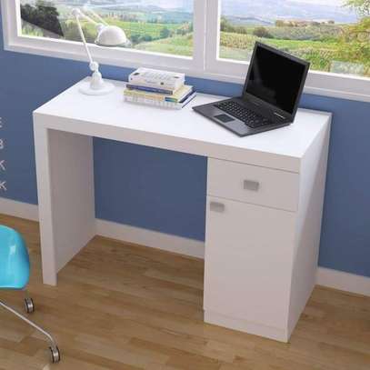 Modern customized Home office desks with a side shelf image 5