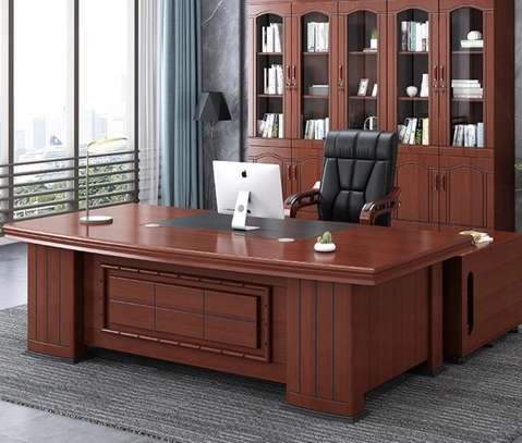 OFFICE DESK: Pure Mahogany Office Desk image 1