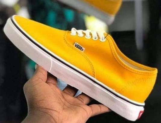 Yellow vans off clearance the wall