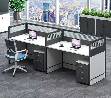 OFFICE DESK: 4 Way Office Workstation Desk image 5