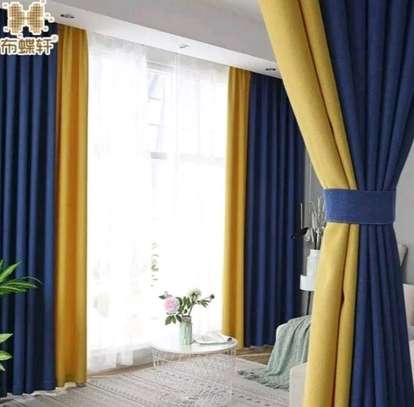 Plain colorful curtains image 6