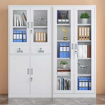 2-Door Metallic Office Storage Cabinet image 3