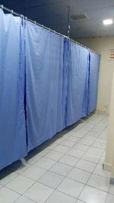 Blue shade hospital curtains image 1