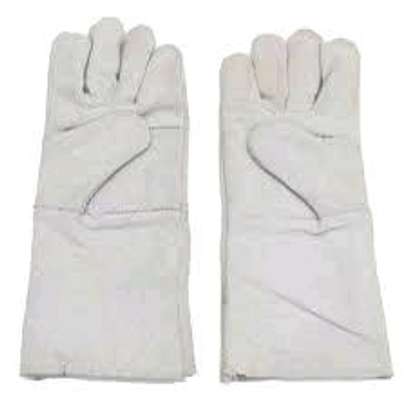 Grey Chrome Leather Gloves image 4