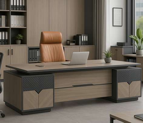 Office Desk:  2400mm L-shaped design desk image 1