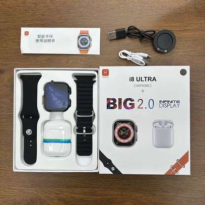 New i8 Ultra 2 In 1 Smartwatch With Free Bluetooth Earphones image 6