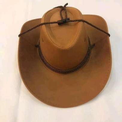 Brown smart cowboy hats image 1