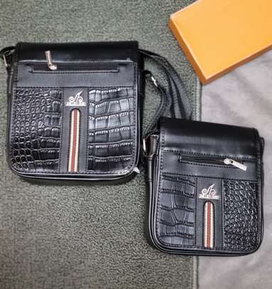 Genuine Leather Quality Designer Unisex Miami 2 in 1 Sling Money Bags image 6