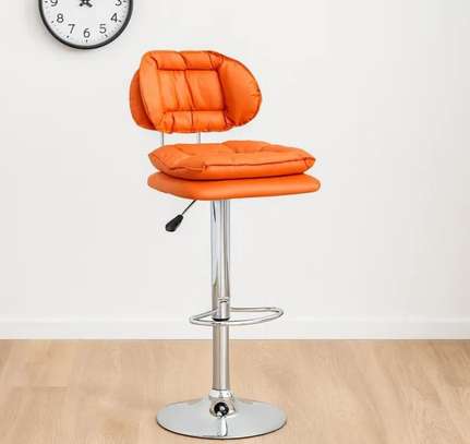 Office Chair; Modern Orange Bar Chair image 1