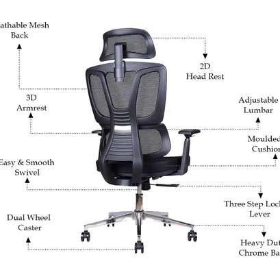 High-Back Executive Leather Office Chair image 4