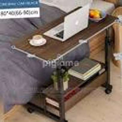 Movable Wooden Top Metal Frame Laptop Table image 1