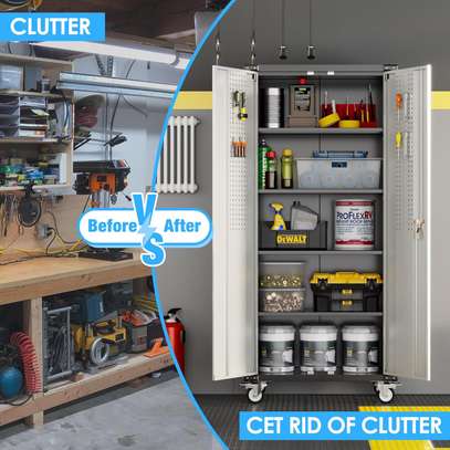 2-Door Metal Cabinet with Lockable Storage image 6