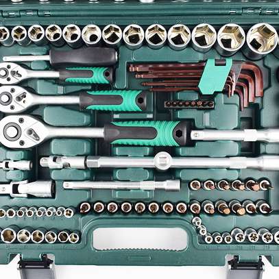 150 pieces of car wrench toolbox, socket wrench image 1